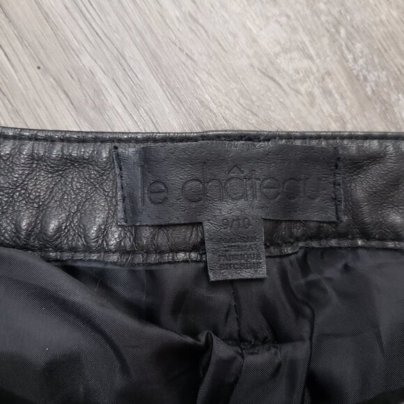 Le Chateau Vintage Genuine Leather Pants Jeans 9 - Picture 8 of 9
